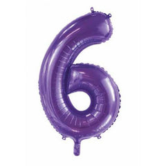 Foil Number 6 - Purple (86cm)