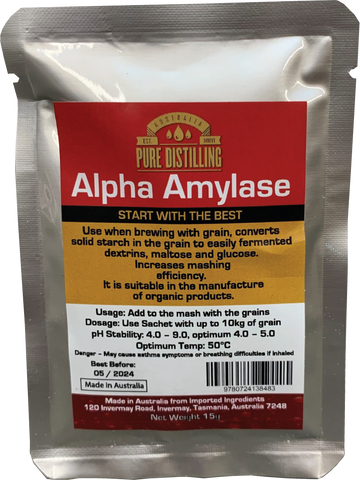Pure Distilling Alpha-amylase 15g