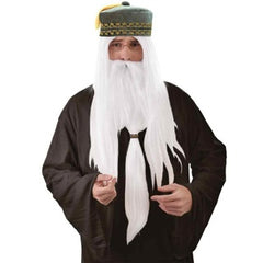 Wizard Wig and Beard White