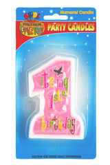 1st Birthday Jumbo Candle - Pink