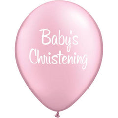 Baby's Christening - Pink Balloons (8 pack)