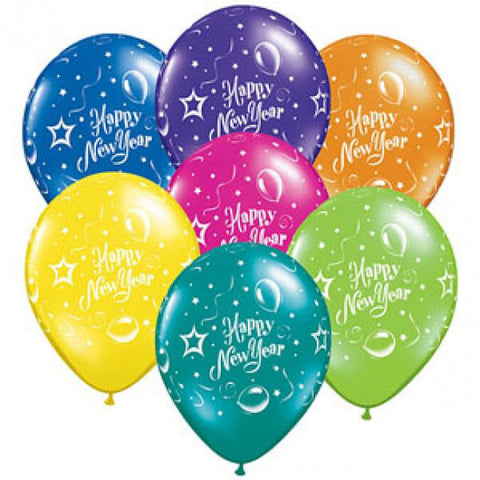 Happy New Year Party Latex Balloons - (8 pack)