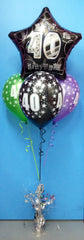 40 Star Foil & 3 Printed Balloon Arrangement - Stacked