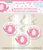 Pink Umbrella Elephants - Hanging Swirl Decorations (3 pack)