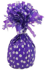 Foil Balloon Weight - Purple Dots