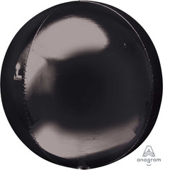 Black Orbz Shape Foil Balloon  - 40cm