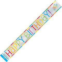 Rainbow Happy Birthday Foil Banner - Foil (3.6m)