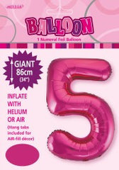 Foil Number 5 - Hot Pink (86cm)