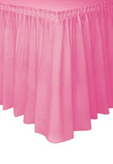 Hot Pink Plastic Table Skirt (426cm)