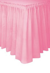 Lovely Pink Plastic Table Skirt (426cm)