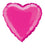 Hot Pink Heart Foil Balloon - 46cm