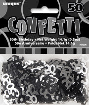 Glitz Black & Silver - 50 Confetti (14 grams)