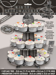 Glitz Black & Silver - Cup Cake Tree & Sticker Sheet