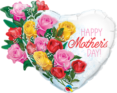 Happy Mothers Day Rose Bouquet Jumbo Foil Balloon - 89cm
