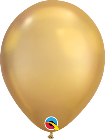 Chrome Latex Balloons 11"/28cm - Gold
