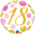 18 Pink & Gold Dots Foil Balloon - 46cm