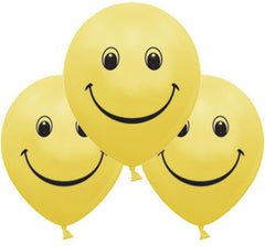 Helium Quality Printed Smiley Balloons