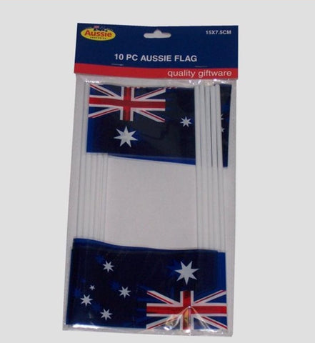 Aussie Flags - Hand Held (10 pack)