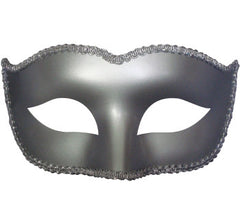 Classic Eye Shape Mask-Silver Gloss