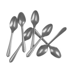 Metalic Silver Plastic Desert Spoons (20 pack)