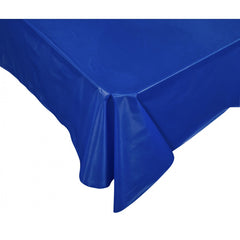 True Blue Plastic Table Cover - Rectangle