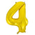 Foil Number 4 - Gold (86cm)