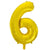 Foil Number 6 - Gold (86cm)