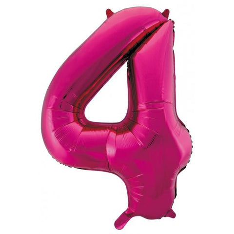 Foil Number 4 - Hot Pink (86cm)