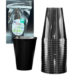 Black Plastic Cups (20 pack)
