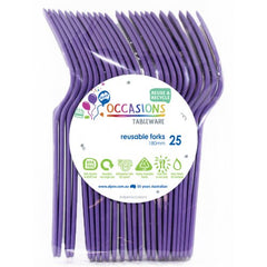 Purple Plastic Forks (25 pack)