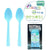 Pastel Blue Plastic Desert Spoons (20 pack)