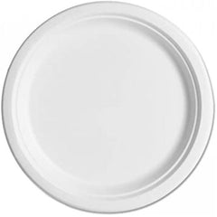 Sugarcane Lunch Plates 180mm White - 10 pack