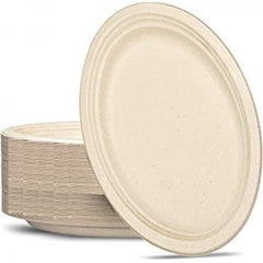 Sugarcane Oval Plates 325x260mm Natural - 50 pack