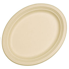 Sugarcane Oval Plates 325x260mm Natural - 10 pack