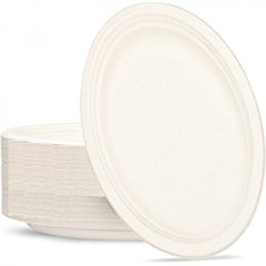 Sugarcane Oval Plates 325x260mm White - 50 pack