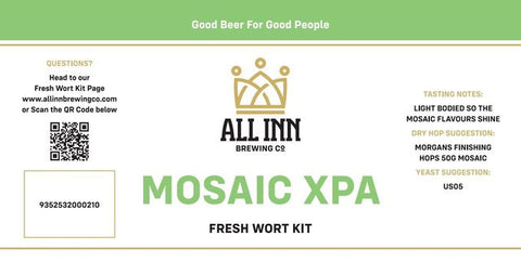 Mosaic Extra Pale Ale - All Inn Brewing Fresh Wort Kit