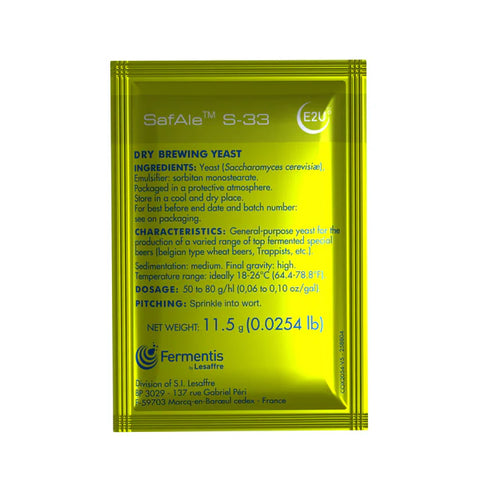 SafAle S-33 Yeast (11.5g)