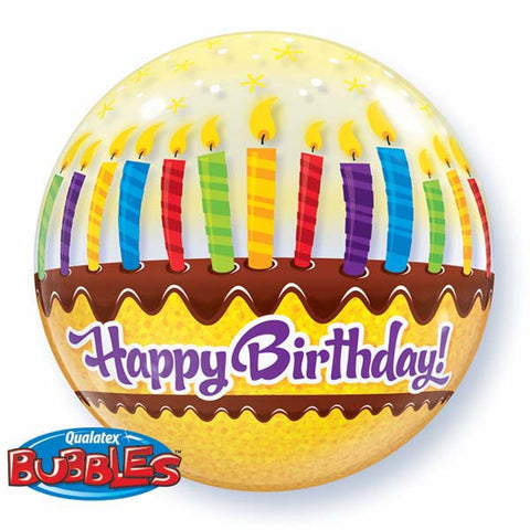 Birthday Candles & Frosting Bubble - 22"/55cm