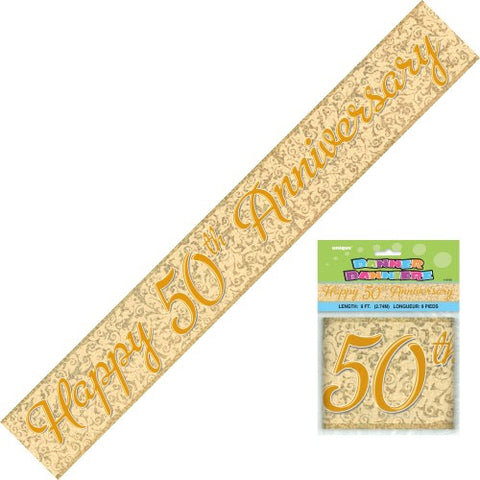 50th Anniversary Prismatic Foil Banner - Foil (2.7m)