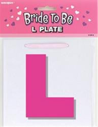 Bride To Be "L" Plate