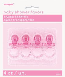 Baby Shower Pink Pacifiers (4 pack)