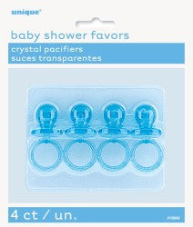 Baby Shower Blue Pacifiers (4 pack)