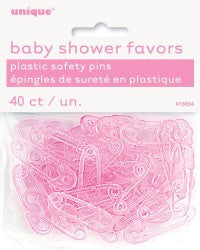 Baby Shower Pink Baby Pins (40 pack)