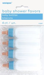 Baby Shower Blue Baby Bottles (4 pack)