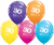 30th Birthday Latex Balloons - (6 pack)