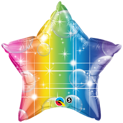 Rainbow Star Foil Balloon - 50cm