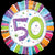 Radiant Birthday Foil Balloon - 50th - 45cm