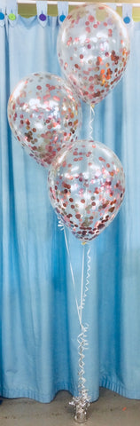 3 Jumbo Confetti Balloon Arrangement - Staggered