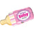 Welcome Baby Bottle Pink Jumbo Foil Balloon - 99cm