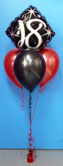 18 Foil & 3 Metallic Balloon Arrangement - Stacked